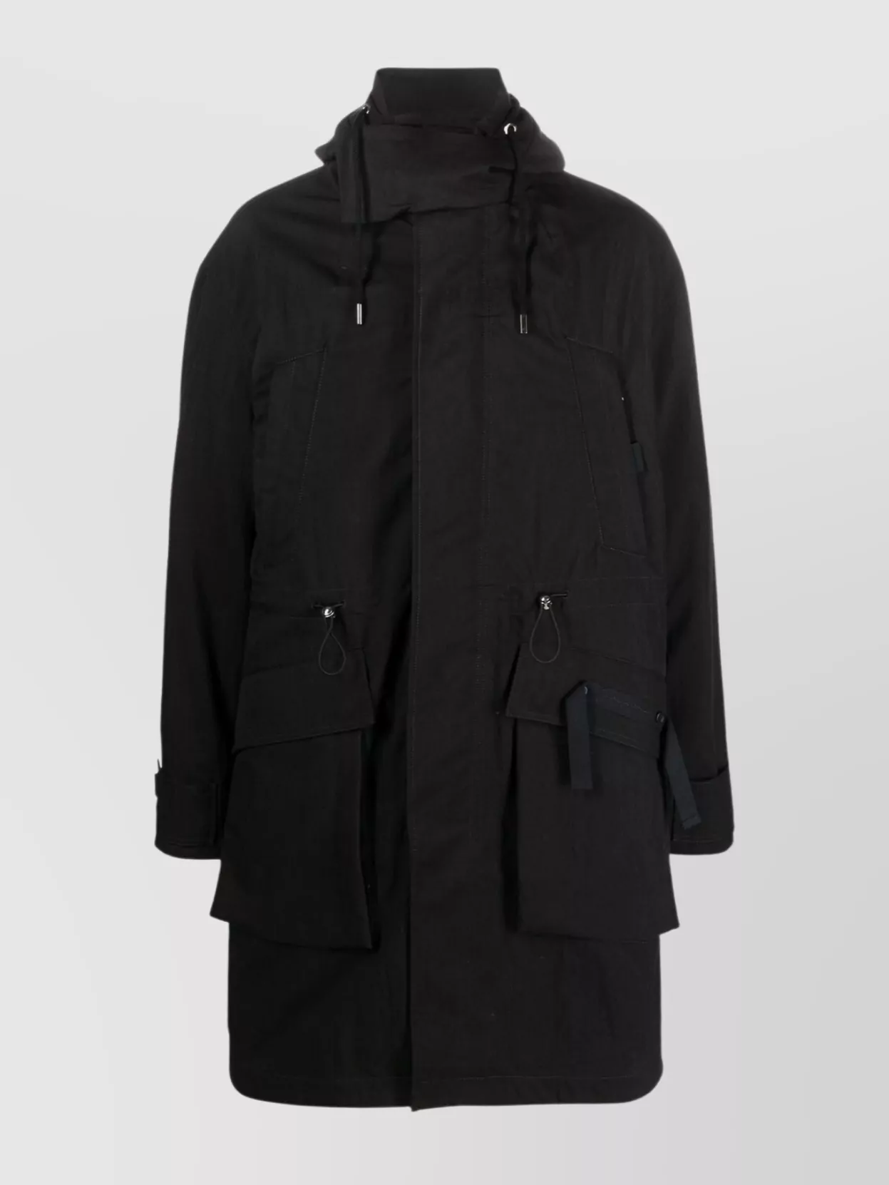 Shop Jacquemus Quilted Layered Cotton-blend Parka In Black