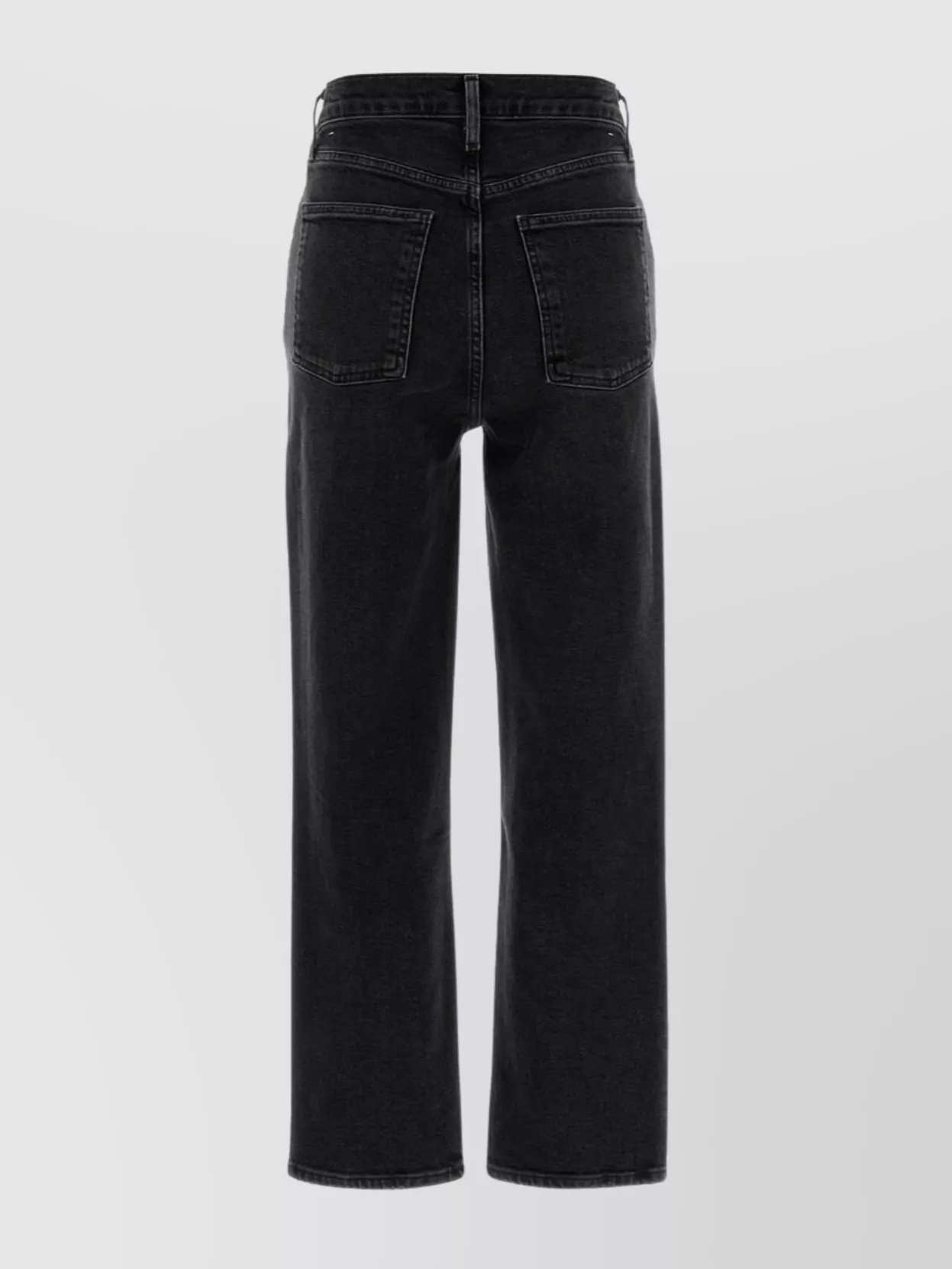Agolde Stretch Denim Five-pocket Trousers Belt Loops In Black