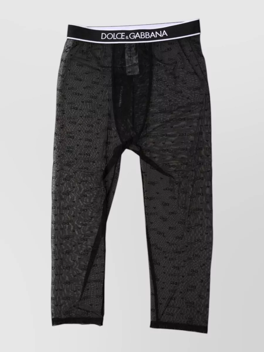 Dolce&Gabbana logo cropped tights