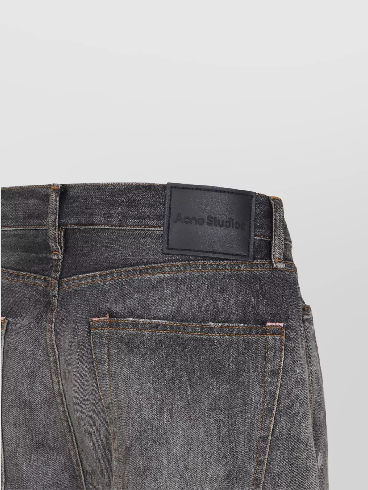 Acne Studios Wide-Leg Cotton Jeans Faded Effect