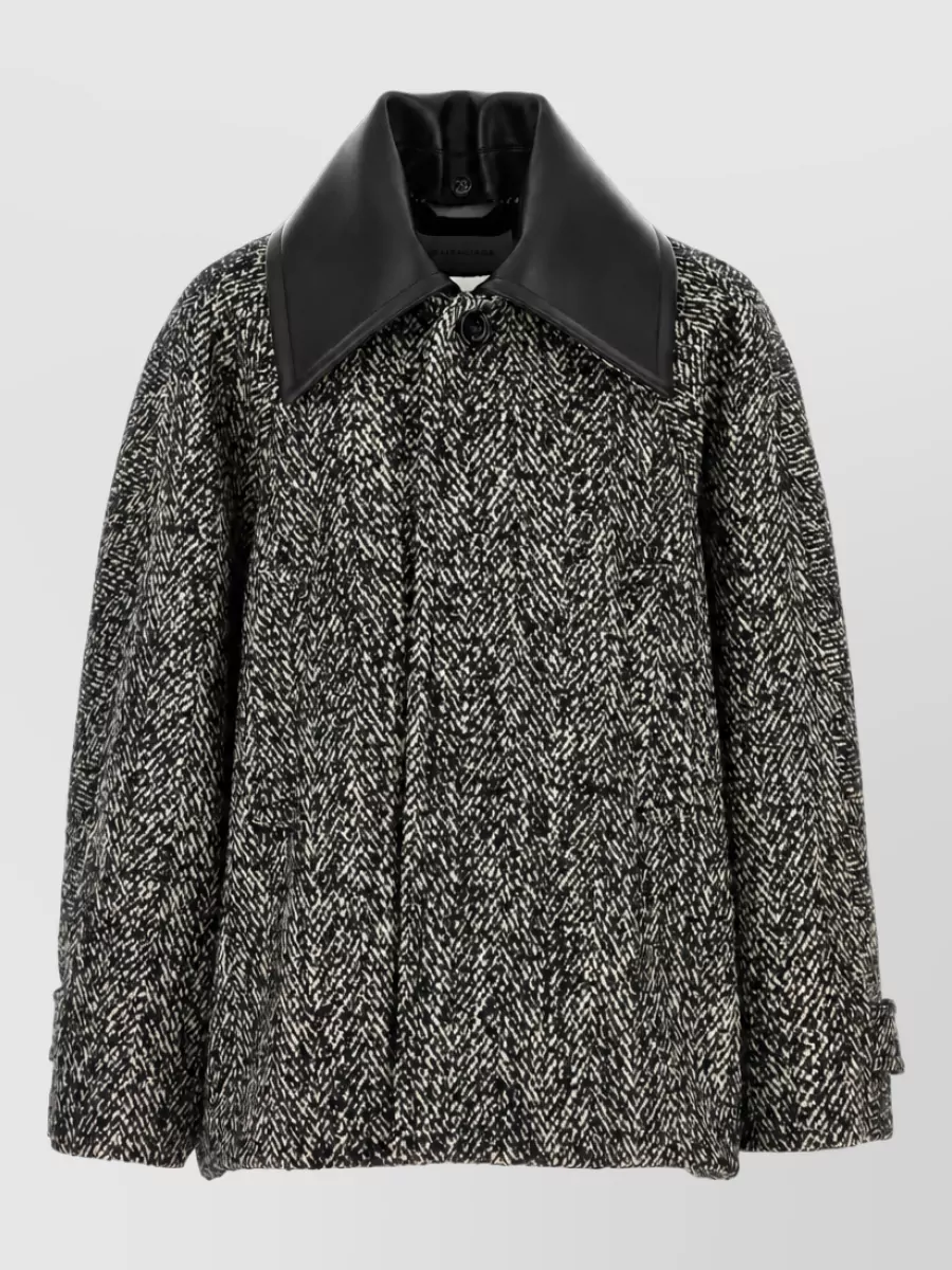 Balenciaga Wool blend two tone coat