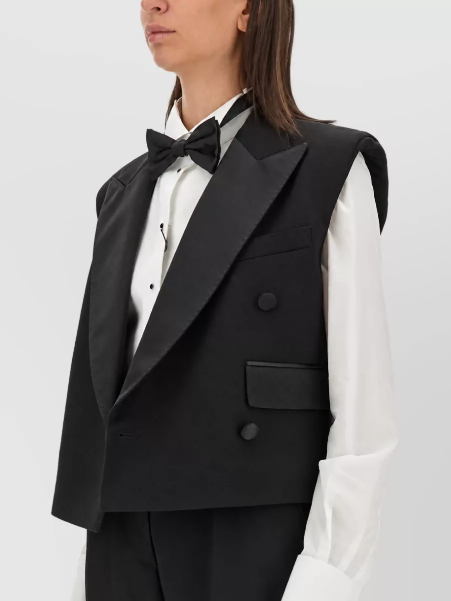 Dolce&Gabbana Double-Breasted Sleeveless Suit Jacket