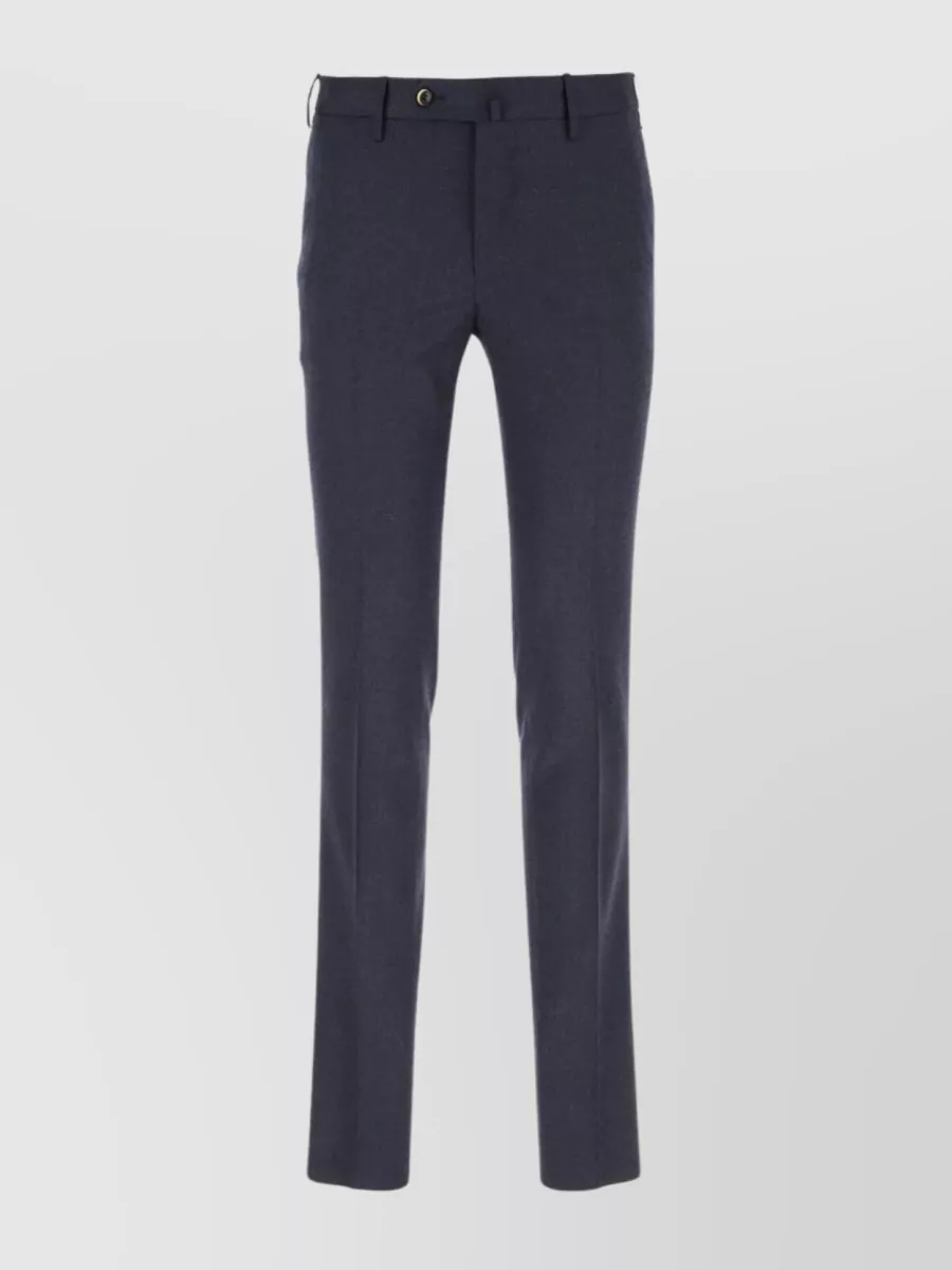 Pt Torino Super Slimfit Stretch Cotton Trousers In Blue