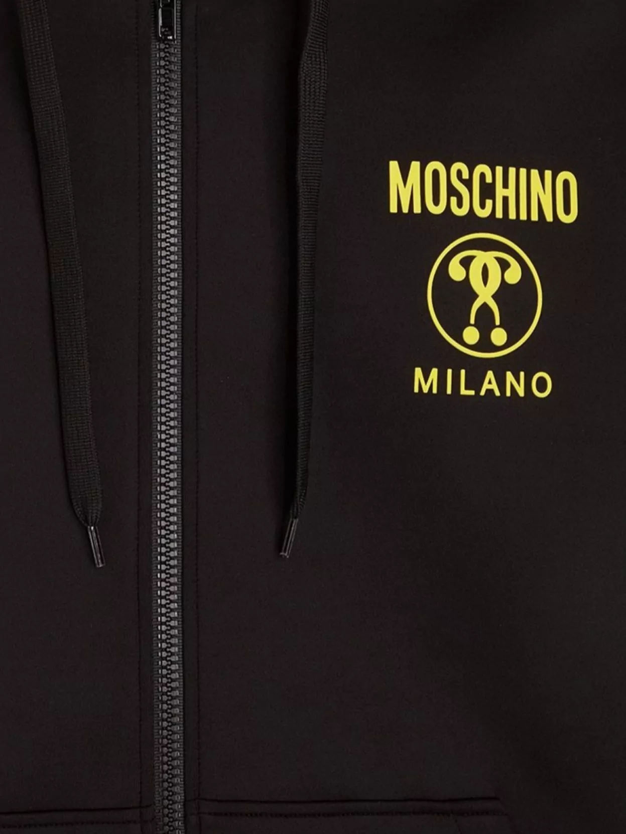 Moschino Fabric Hoodie Jacquard Logo