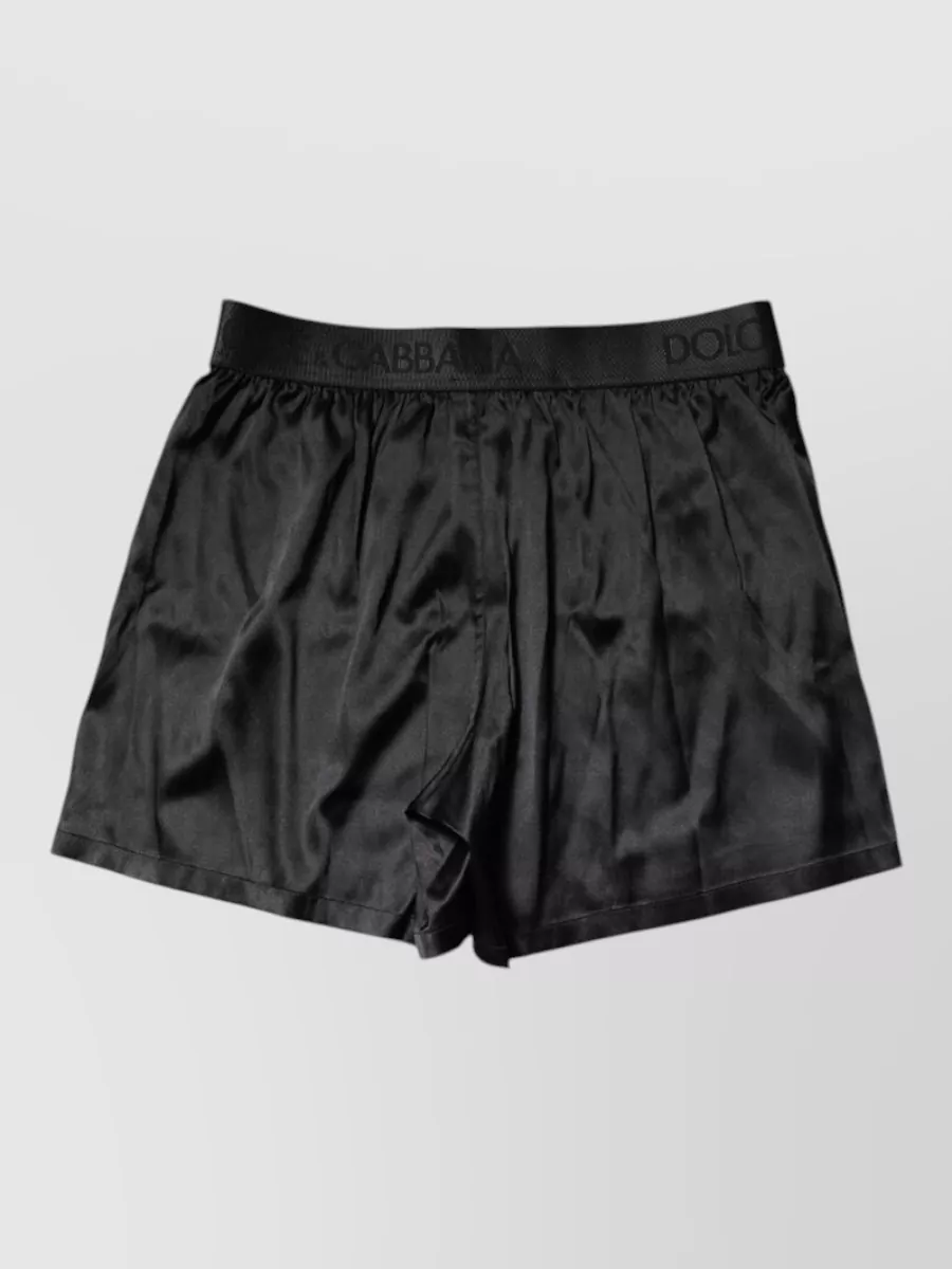 Dolce&Gabbana silk logo waist regular boxer shorts