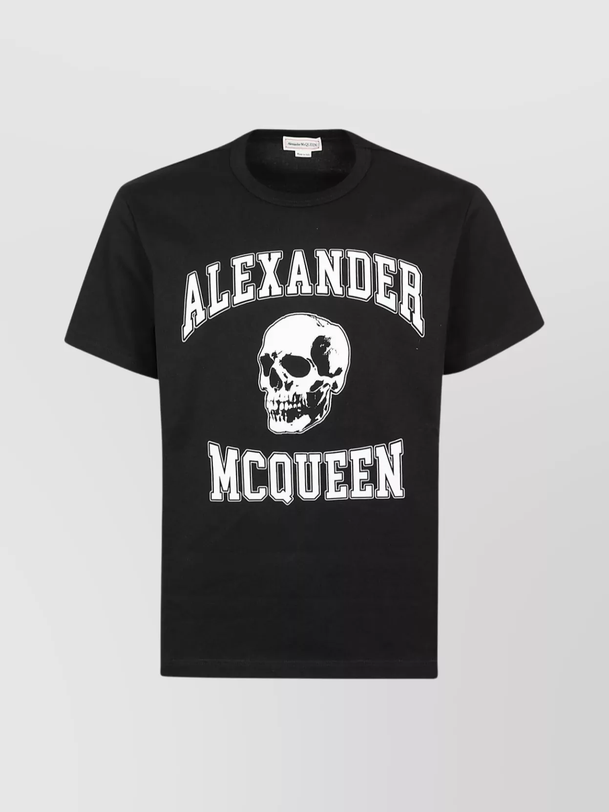 Shop Alexander Mcqueen Graphic Print Crew Neck T-shirt In Black
