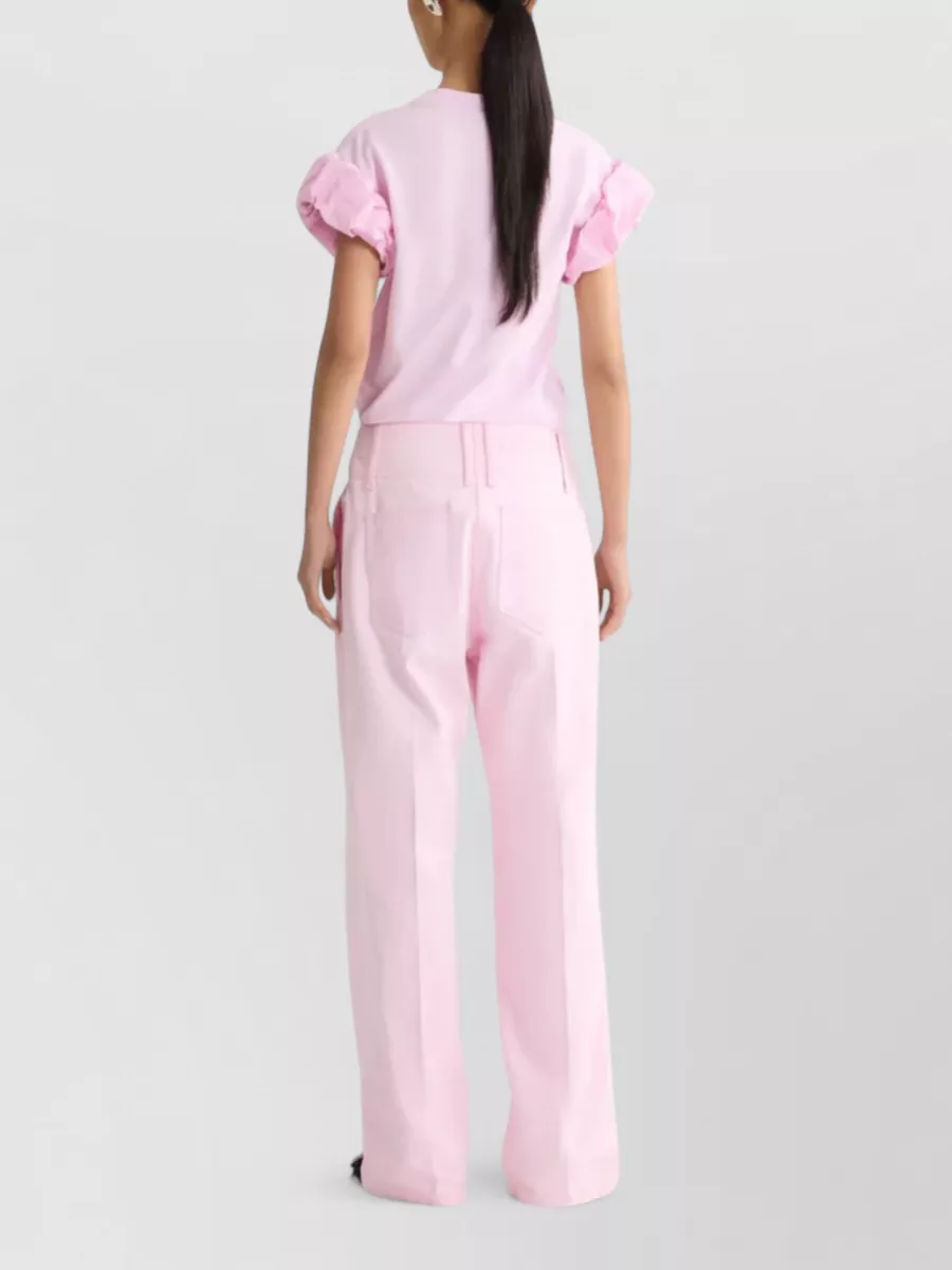 Patou Cotton T-Shirt With Faille Details