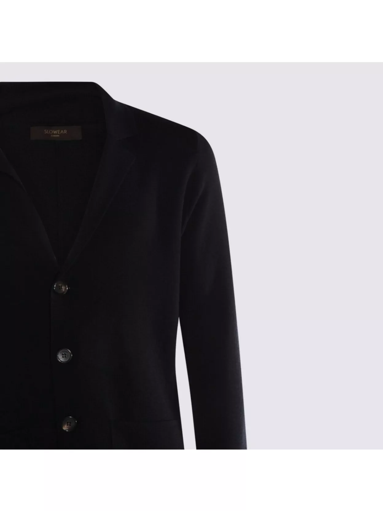 Zanone Crewneck Sweater With Front Pockets And Notched Lapel