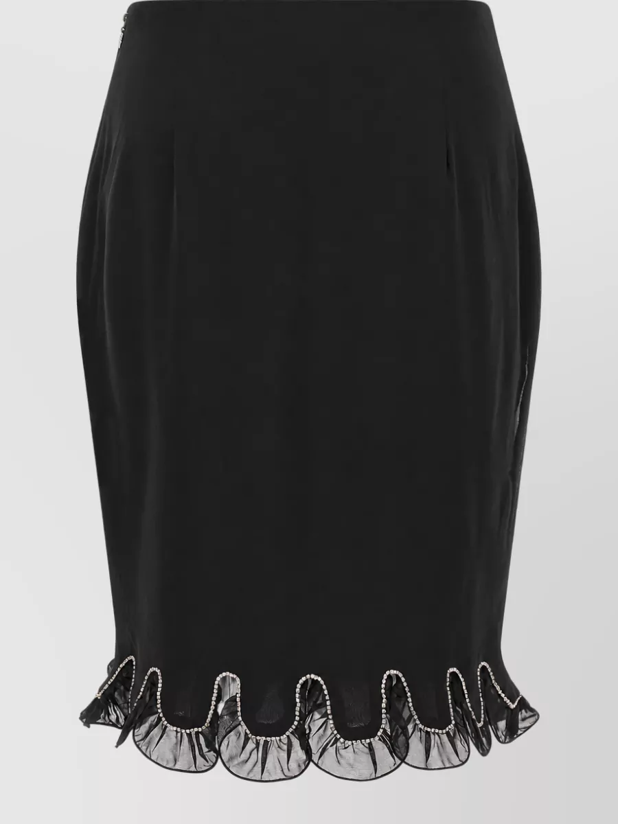 Rotate Birger Christensen chiffon fitted skirt