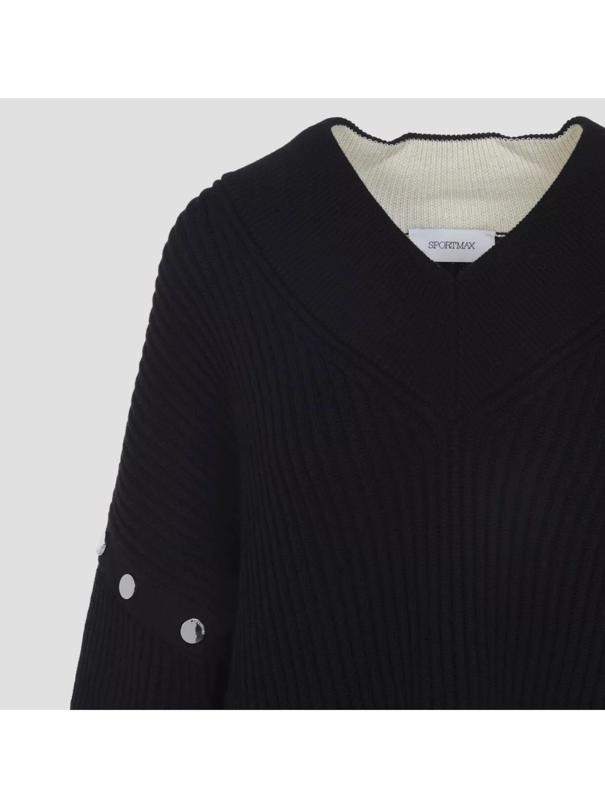 Sportmax Snap V Neck Sweater Buttons