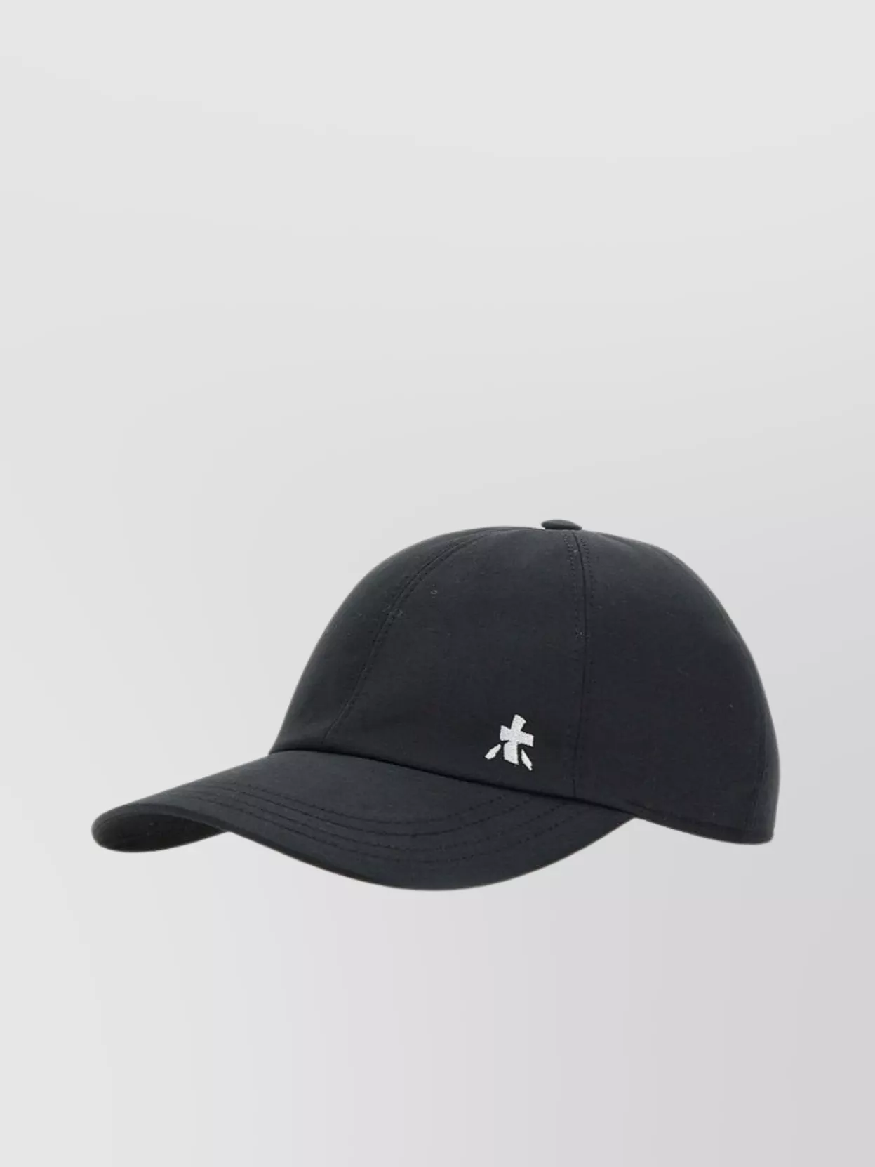 Paneled cotton baseball hat curved brim