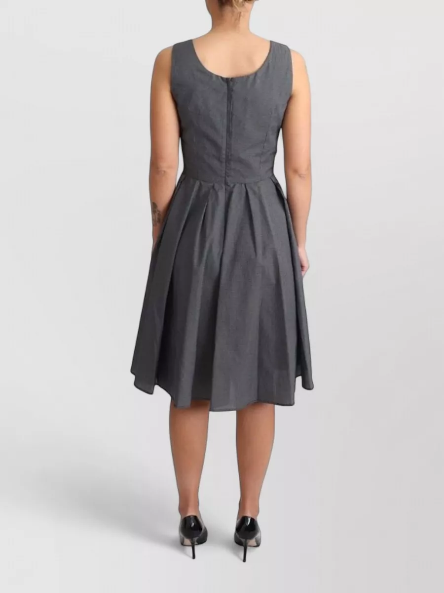 Dolce&Gabbana Polka-Dot Sleeveless A-Line Knee-Length Dress