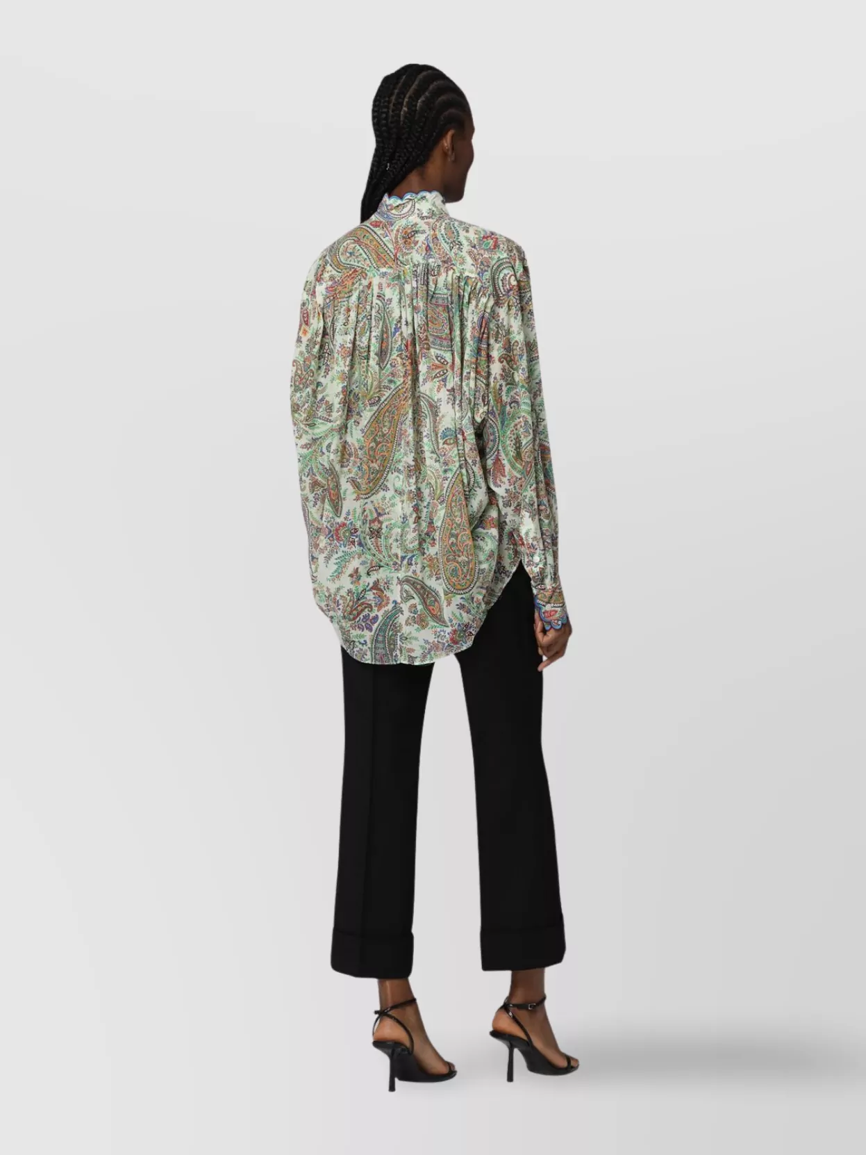 Etro Paisley Pattern High Neck Blouse