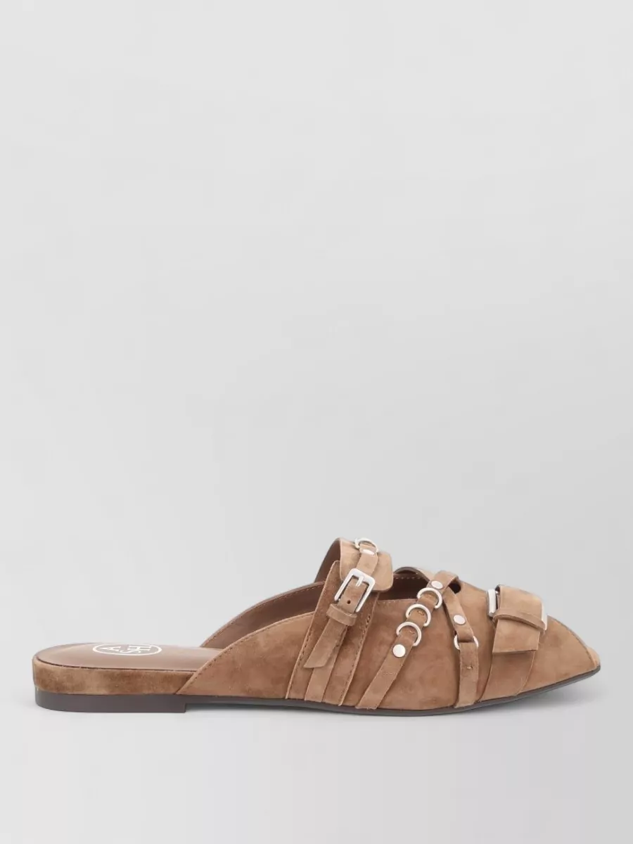Ash Leather Mules