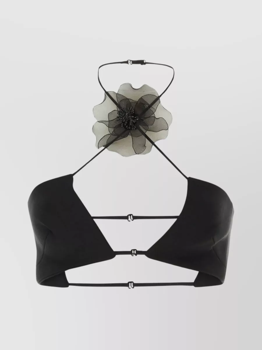 Shop Nensi Dojaka Sculpted Bustier With Adaptable Straps And Ornate Embellishment In Black