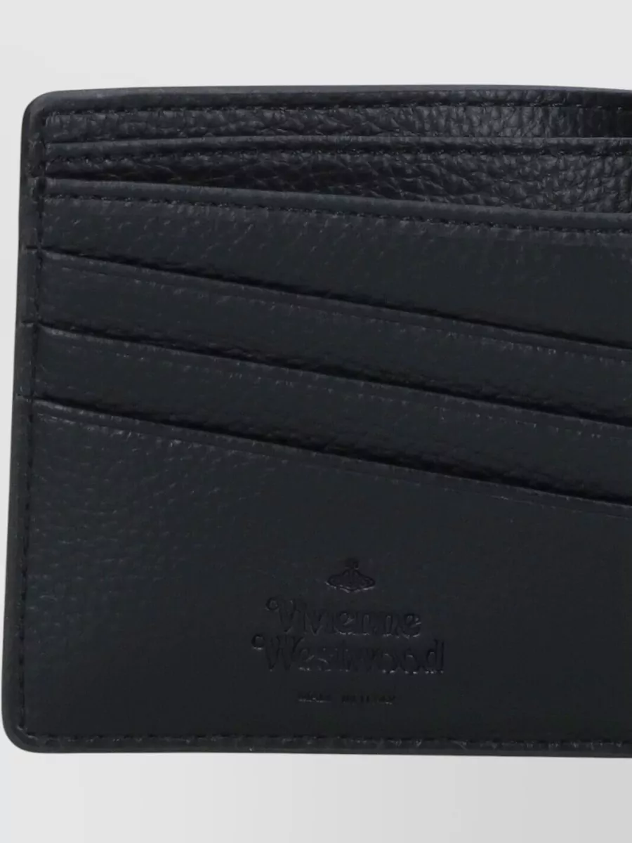 Vivienne Westwood Compact Wallet Multiple Card Slots Metal Logo