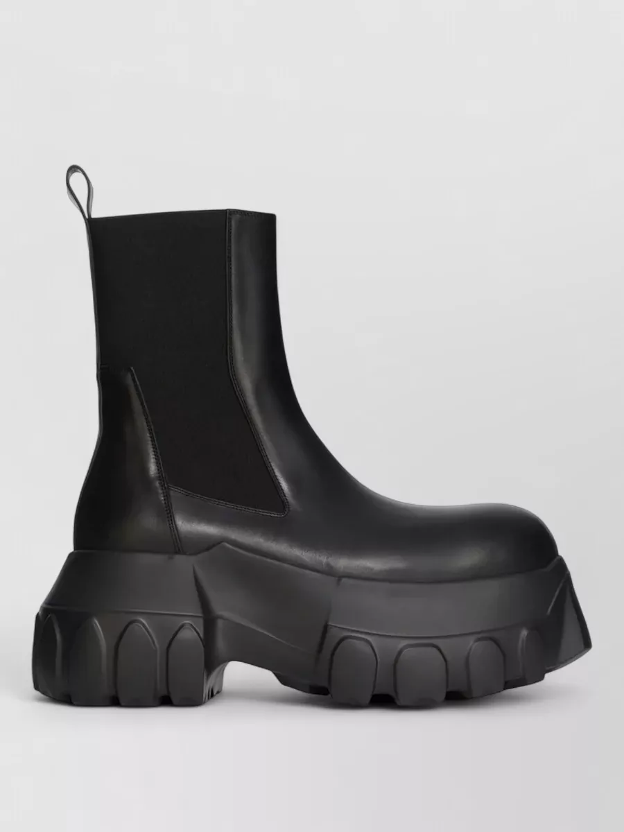Rick Owens Leather Chelsea Boots