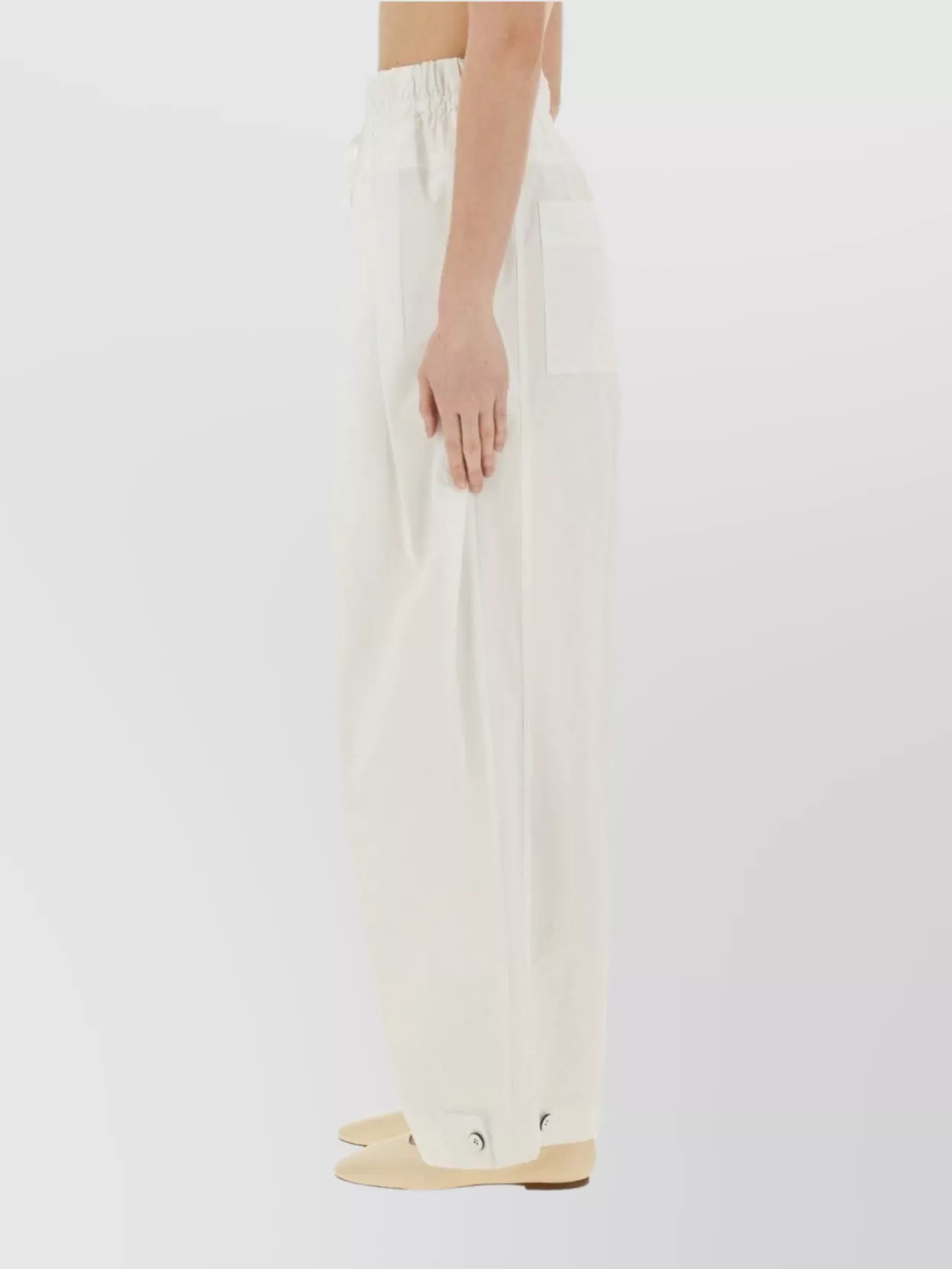 【送料&関税込】Jil Sander Wide Pants In Cotton Gabardine Jil Sander Wide cotton gabardine trousers | The Fashion Square