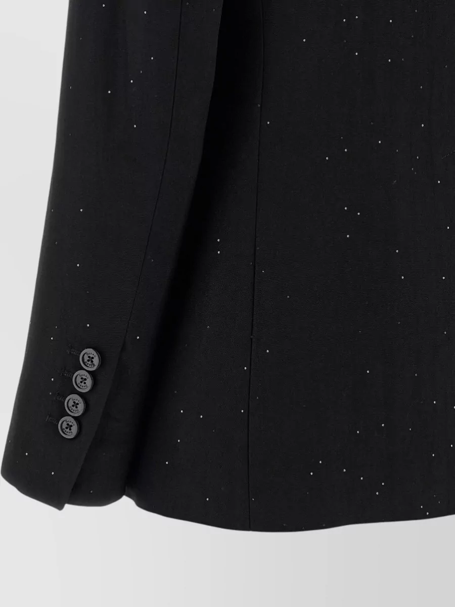Herno Double-Breasted Micro Sequin Blazer