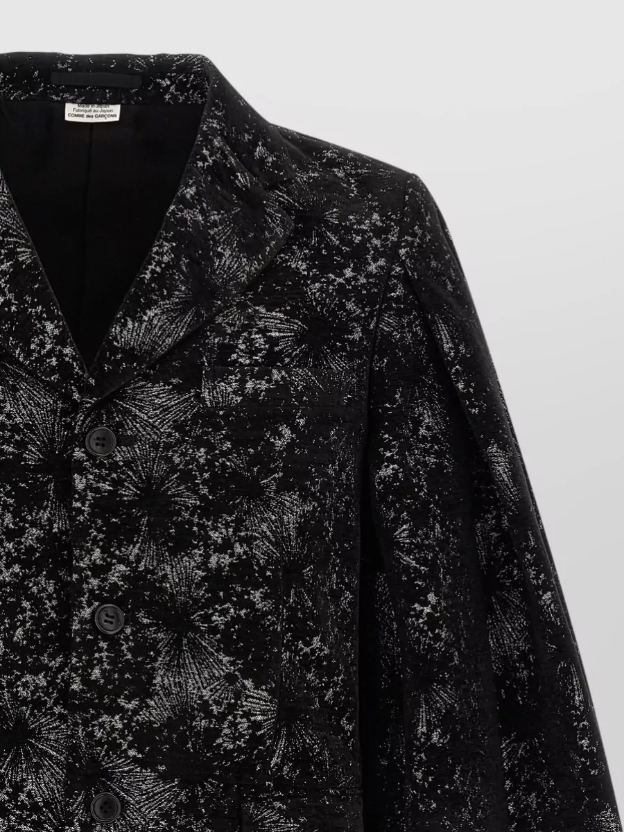 Comme Des Garçons Abstract Jacquard Single-Breasted Coat