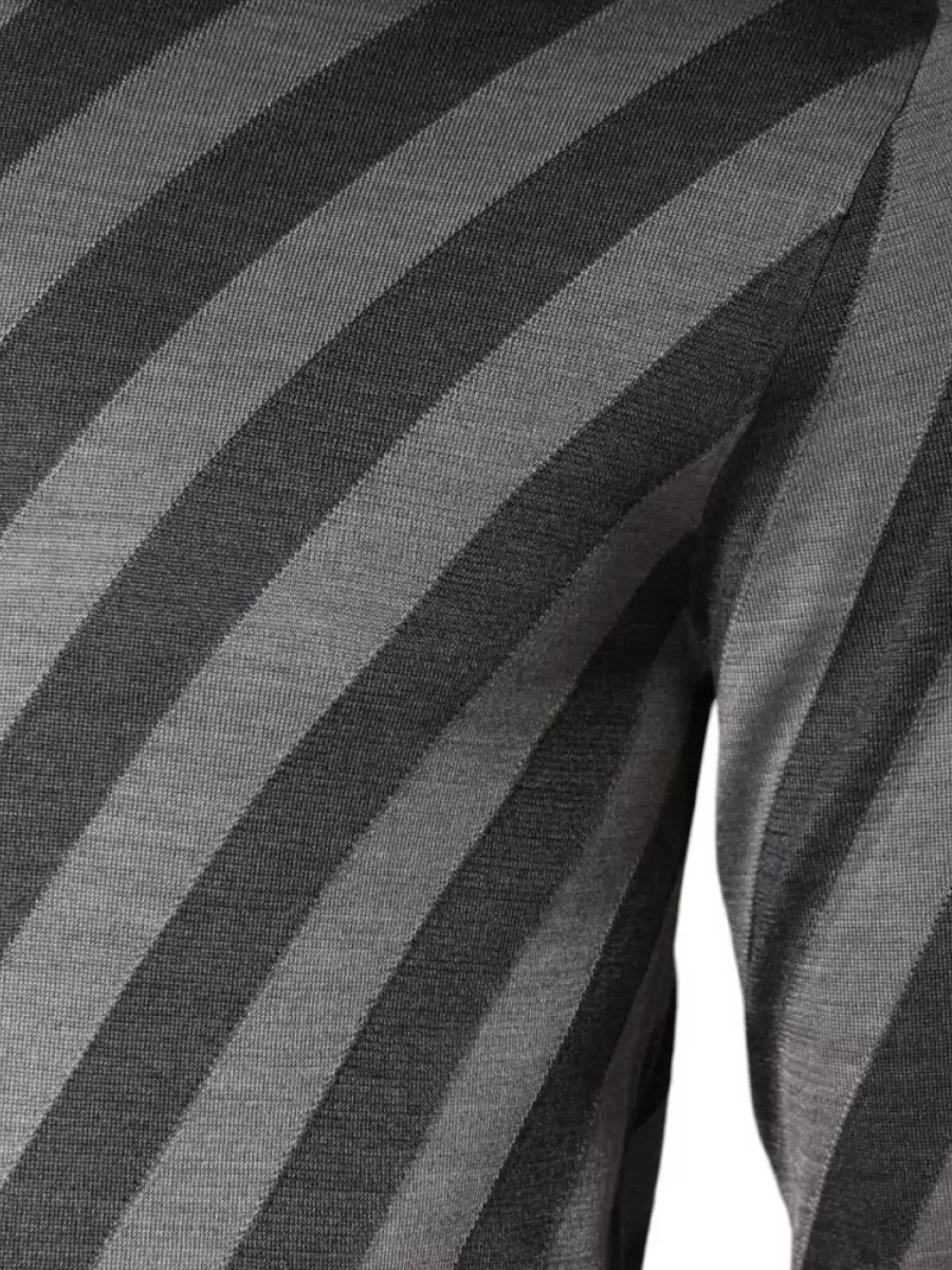 Dolce&Gabbana Silk Striped Long-Sleeve Sweater