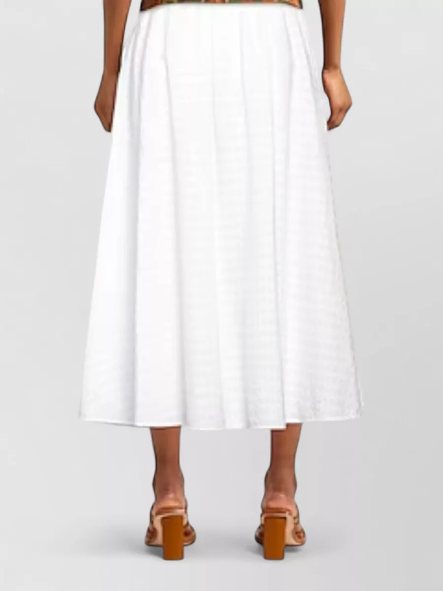 Msgm Cotton Pleated Midi Skirt