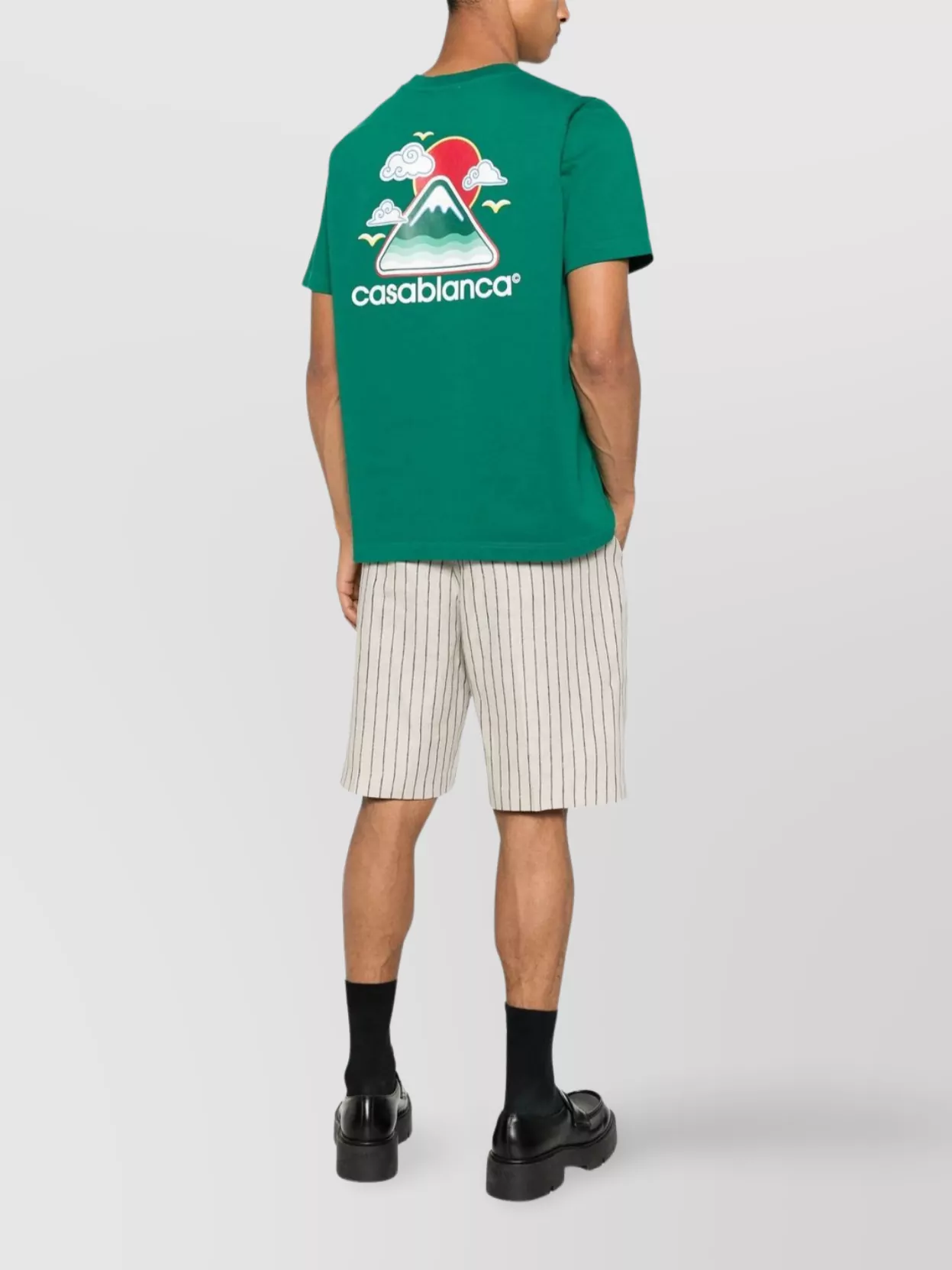 Casablanca Mountain Graphic Print Crew Neck T-Shirt