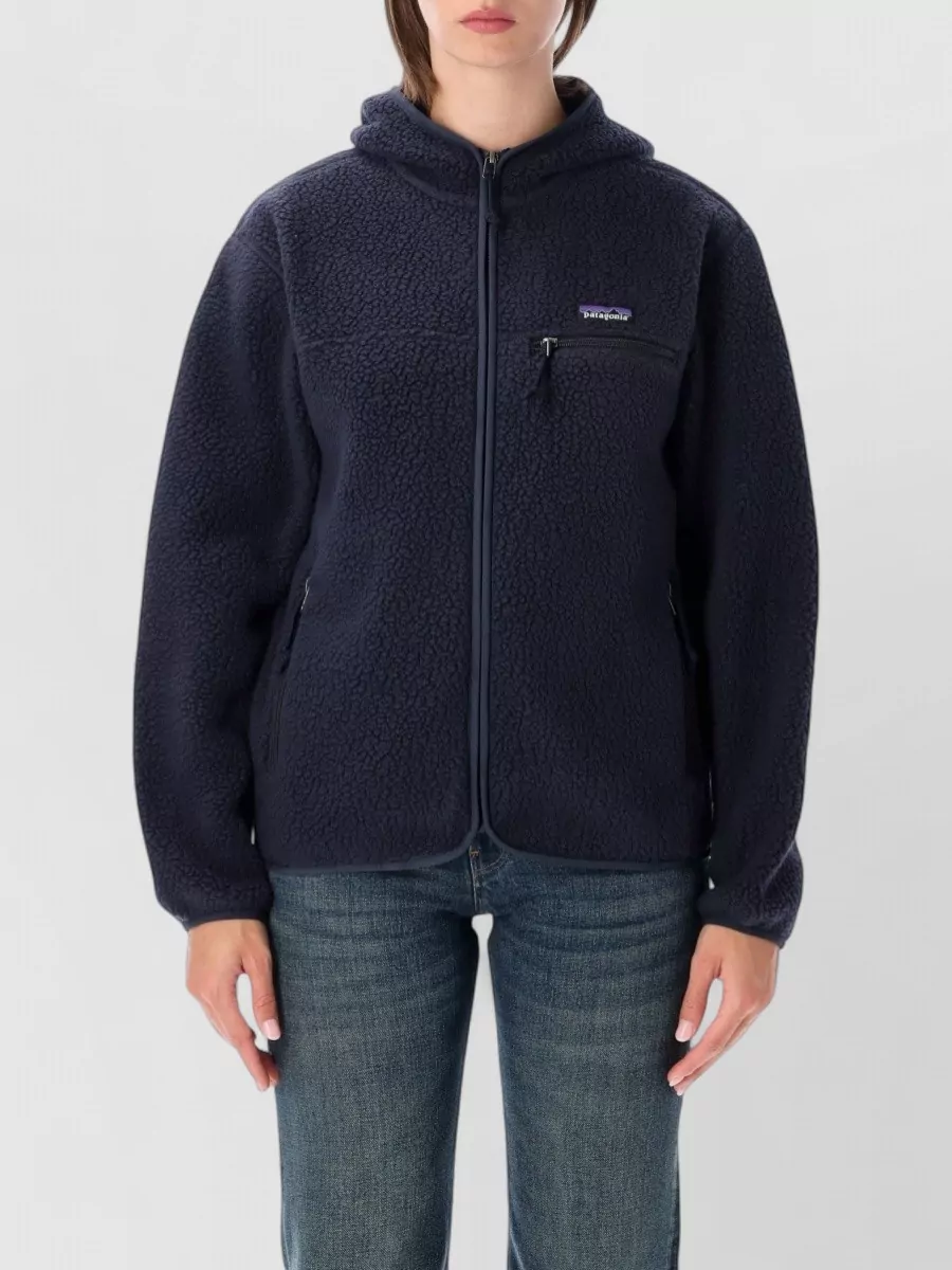 Patagonia recycled fleece hooded zip jacket