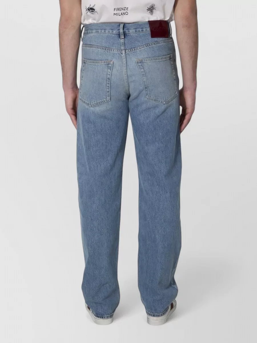 Gucci Denim Mid-Rise Wide-Leg Trousers