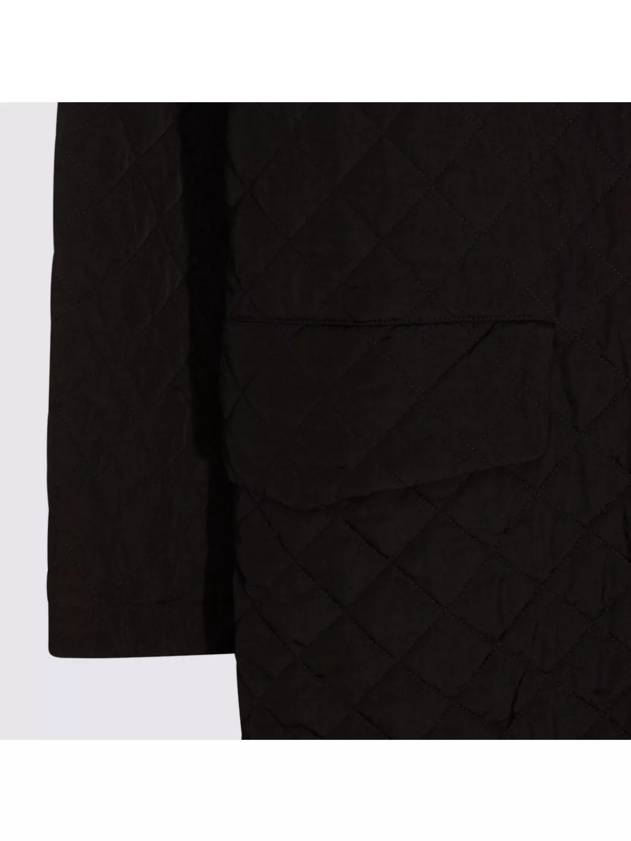 Maison Margiela Long Quilted Down Jacket Front Pockets