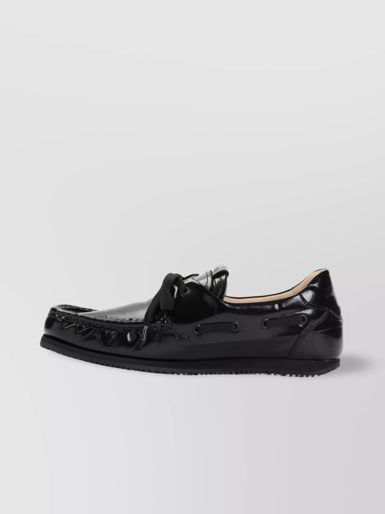 Jacquemus Batto Loafers Croco Embossed Leather Glossy