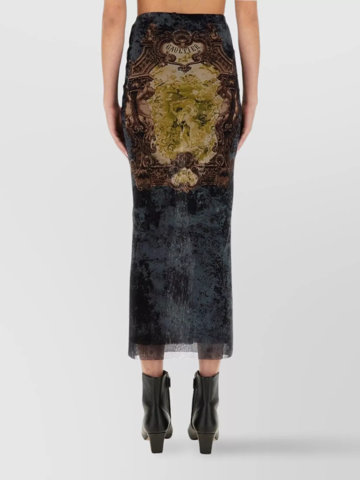 Jean Paul Gaultier Ankle Length Fitted Skirt Print