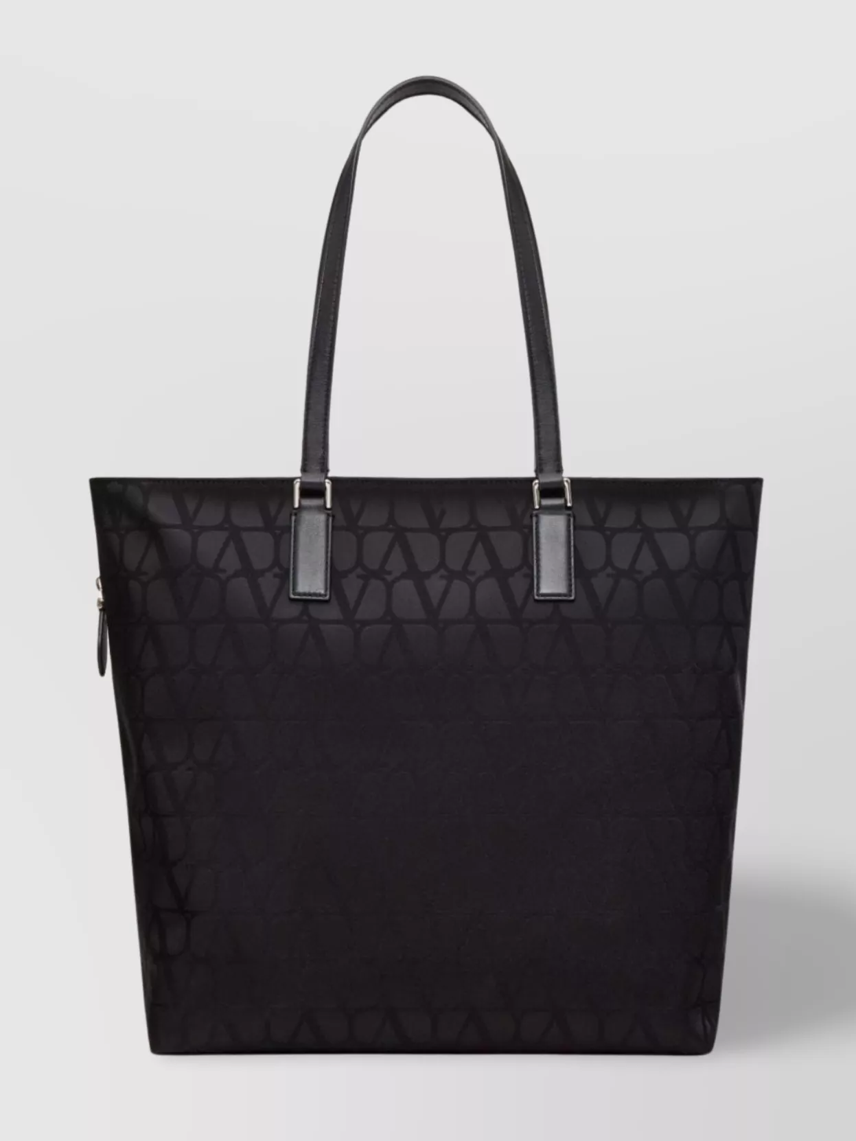 Shop Valentino Geometric Pattern Tote With Long Handles In Purple