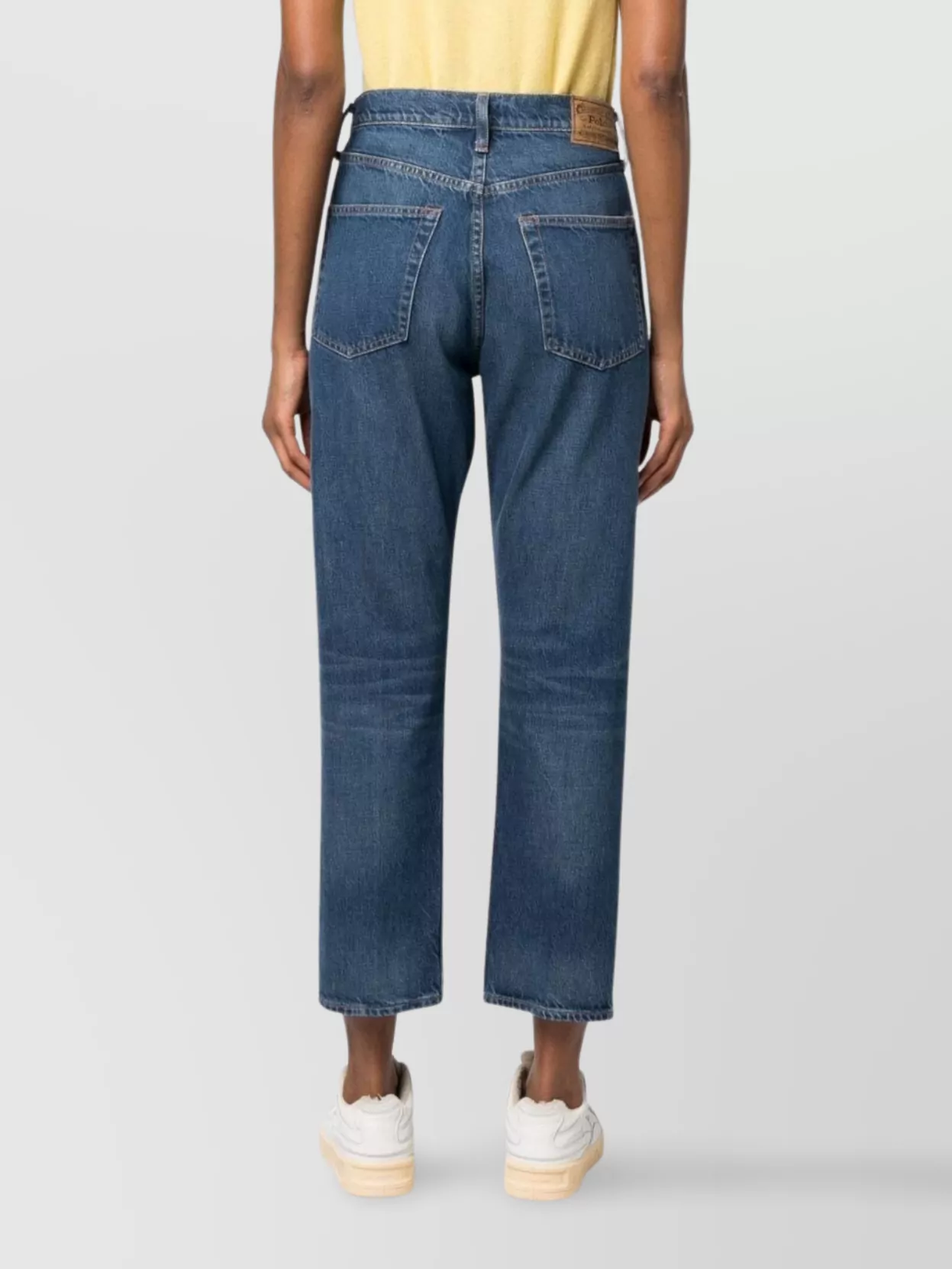 Ralph Lauren High-Waisted Cropped Leg Denim Trousers