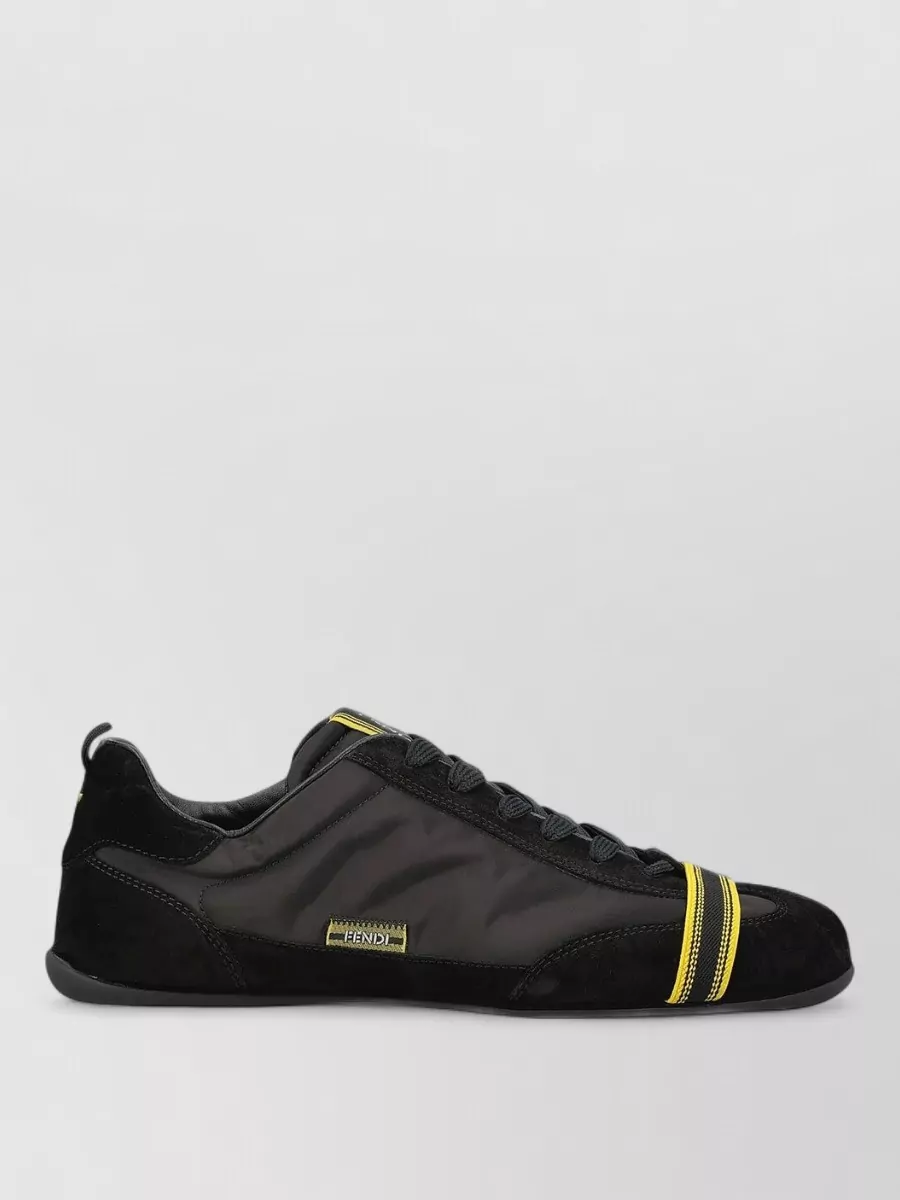 Fendi Leather Lace-Up Sneakers