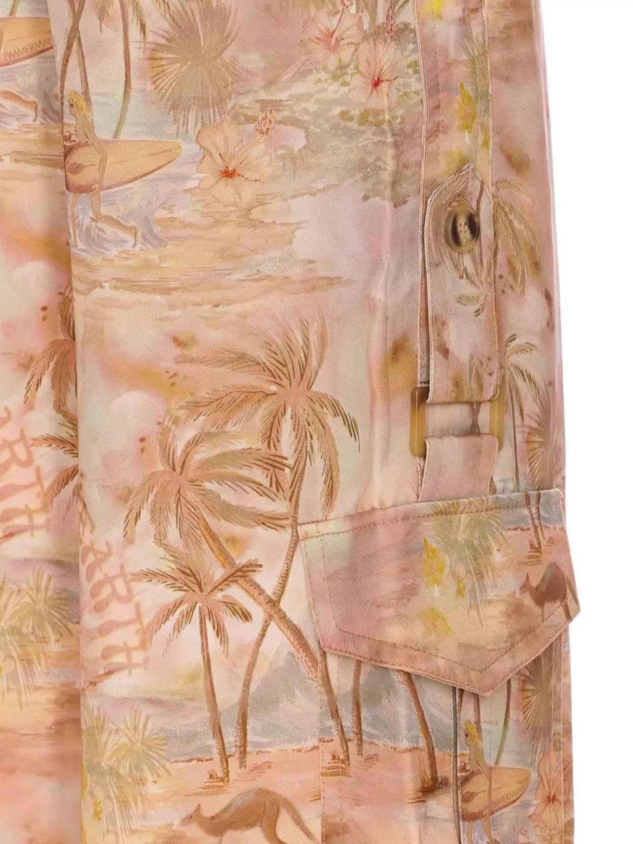 Zimmermann Printed High Waist Cargo Trousers