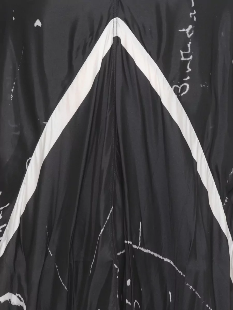 Rick Owens Printed V-Neck Long-Sleeve Maxi Dress