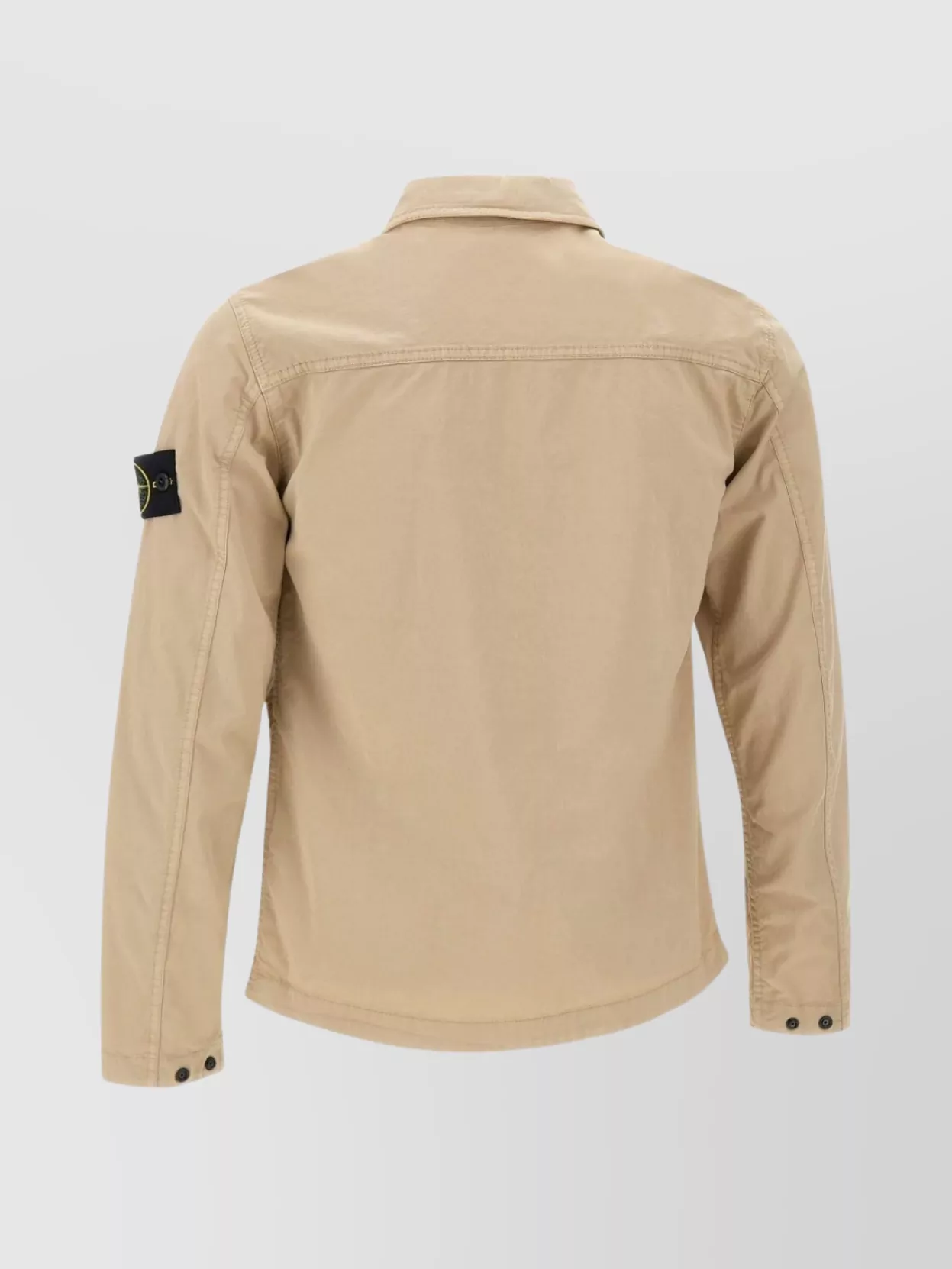 Stone Island Overshirt With Collared Design And Zip Pocket