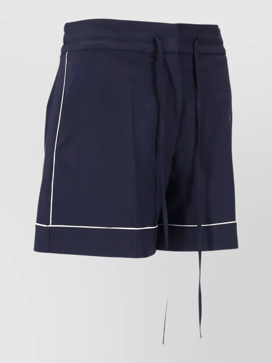 Parosh Shorts Contrast Piping Back And Side Pockets