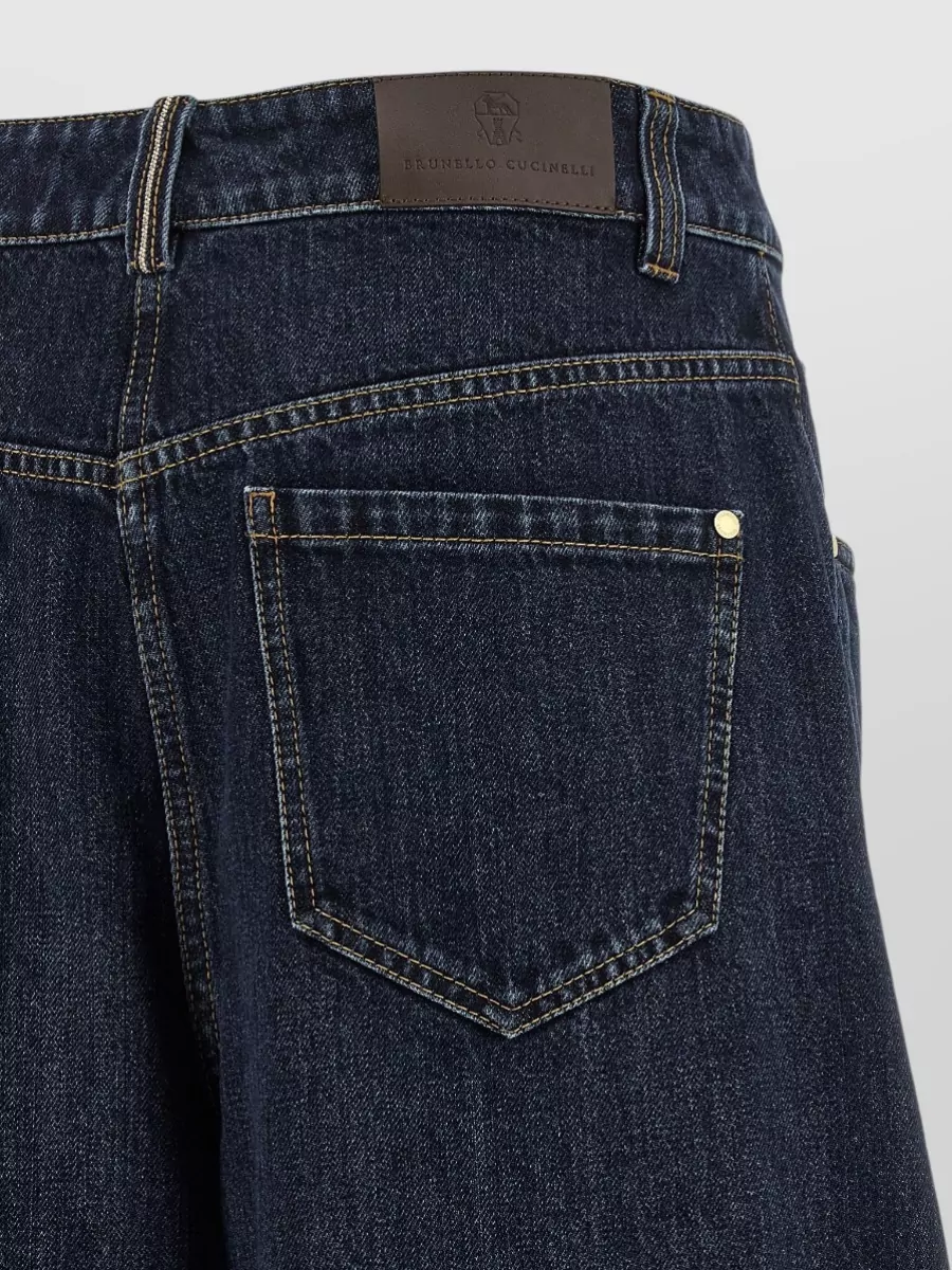 Brunello Cucinelli The Wide Barrel High-Rise Wide-Leg Denim Jeans