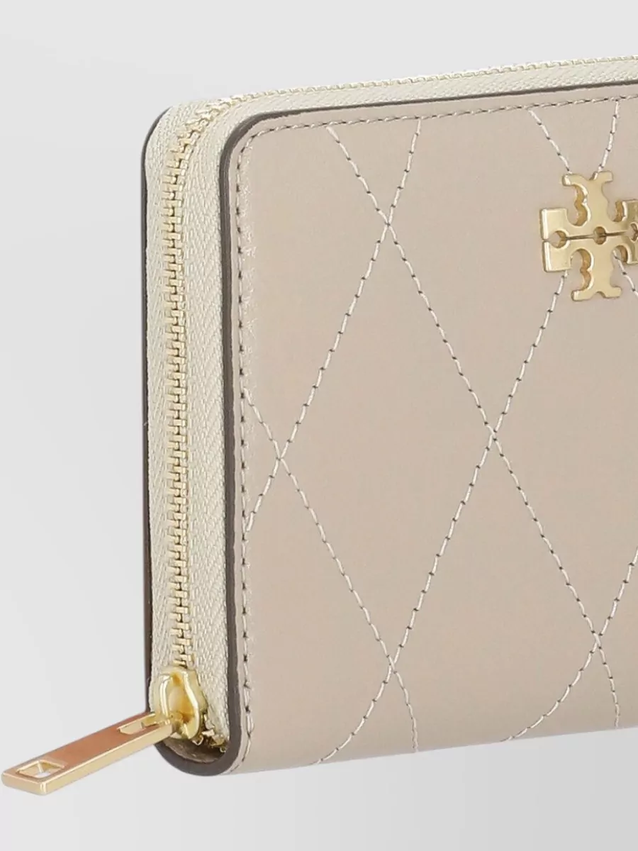 Tory Burch Quilted Leather Zip Wallet