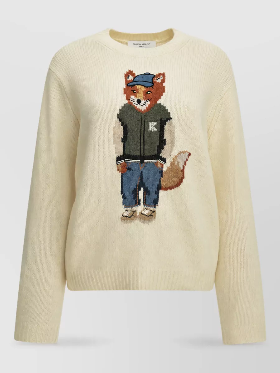 Maison Kitsuné wool crew-neck sweater