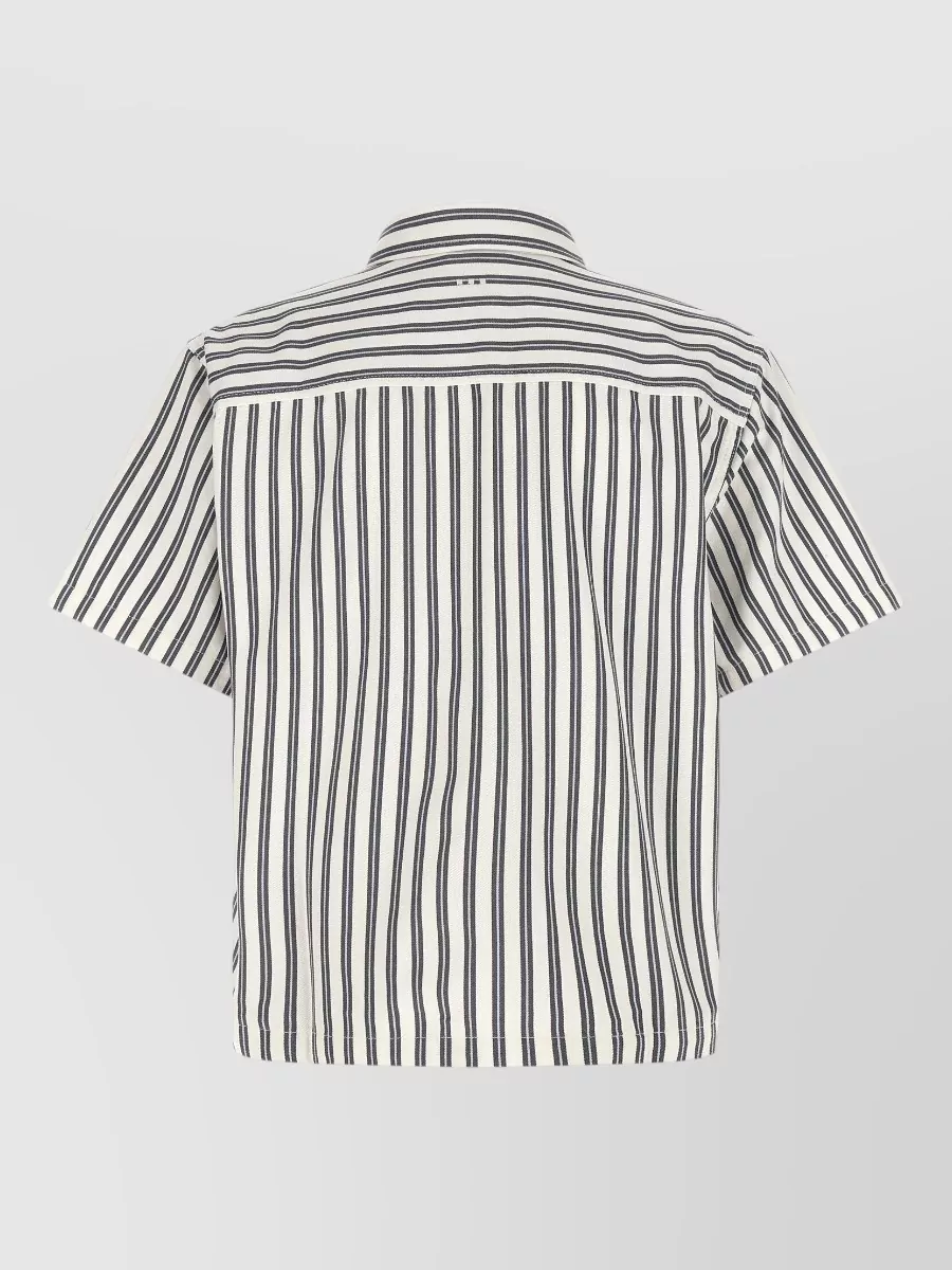 Vans Striped Short-Sleeve Cropped Shirt