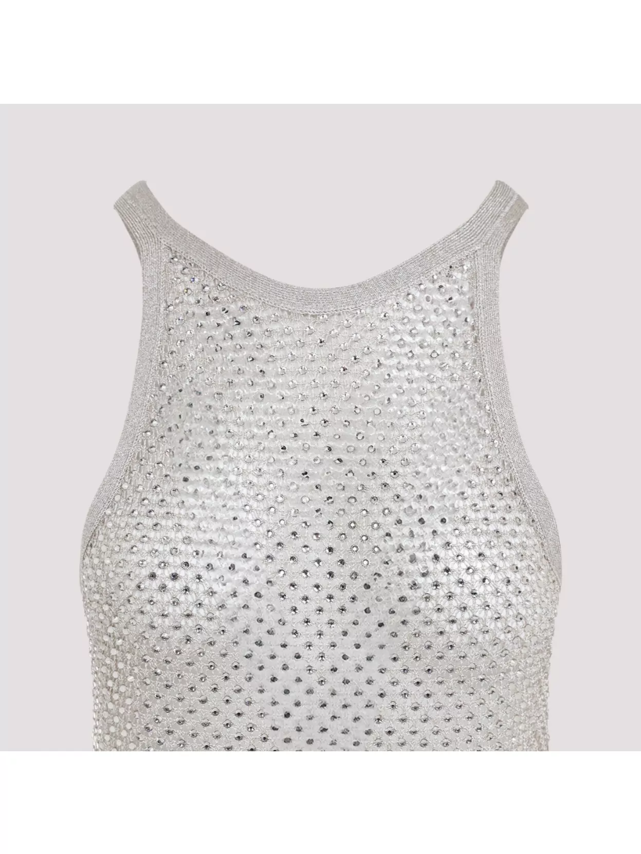 Tom Ford Lurex Knit Beige Viscose Top In White
