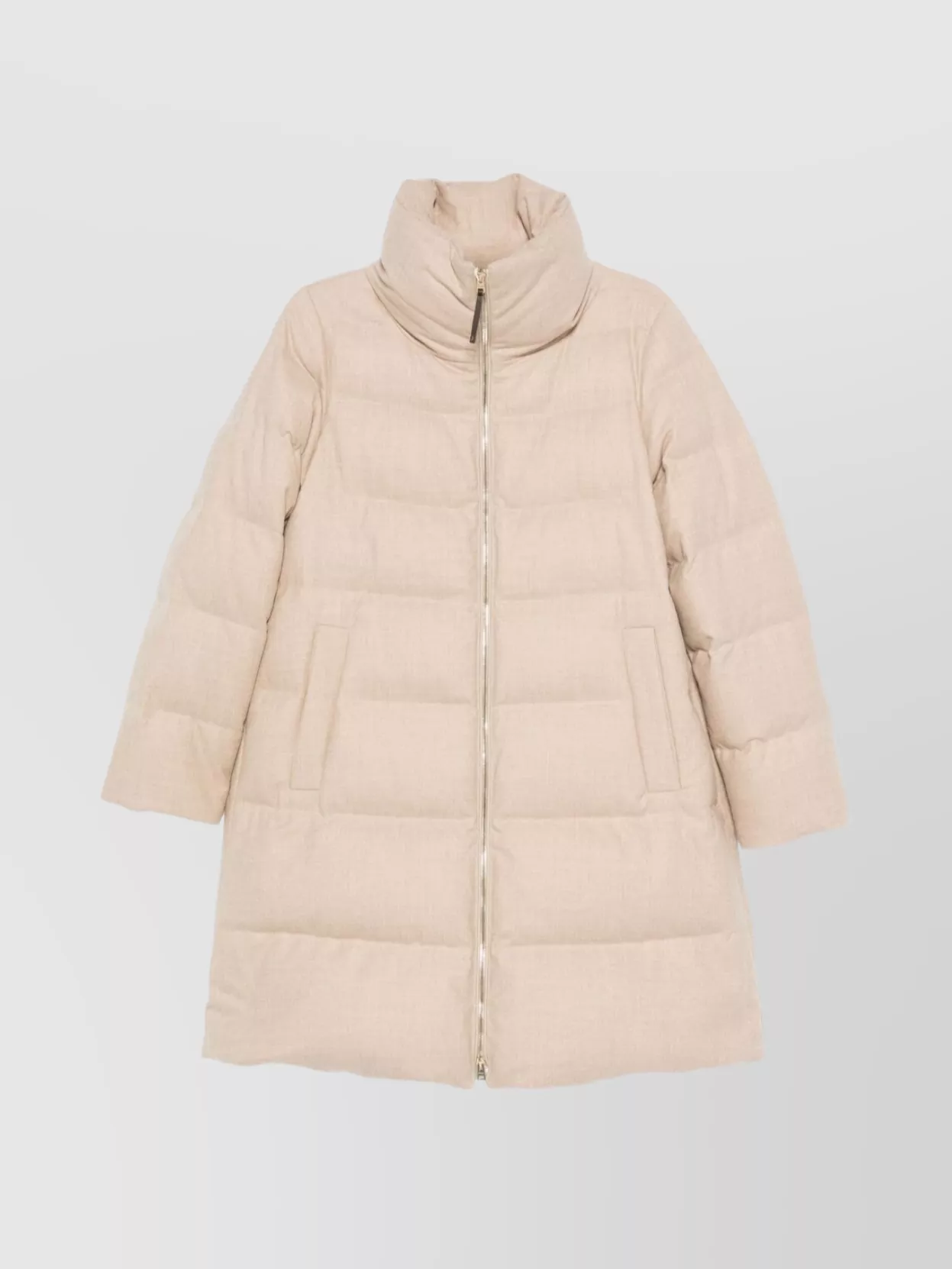 Herno wool quilted midi down puffer jacket