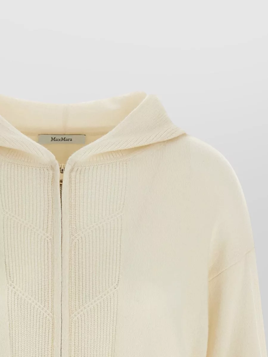 Max Mara Cashmere Hooded Zip-Up Cardigan