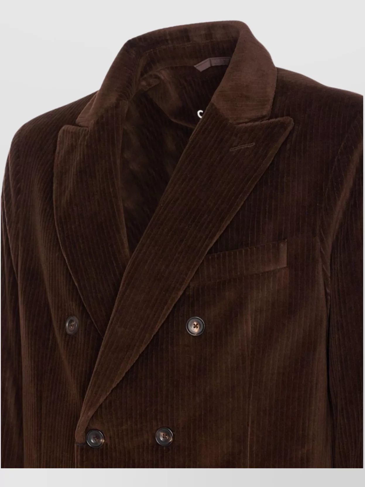 Circolo 1901 Double-Breasted Suede Jacket Chest Pocket