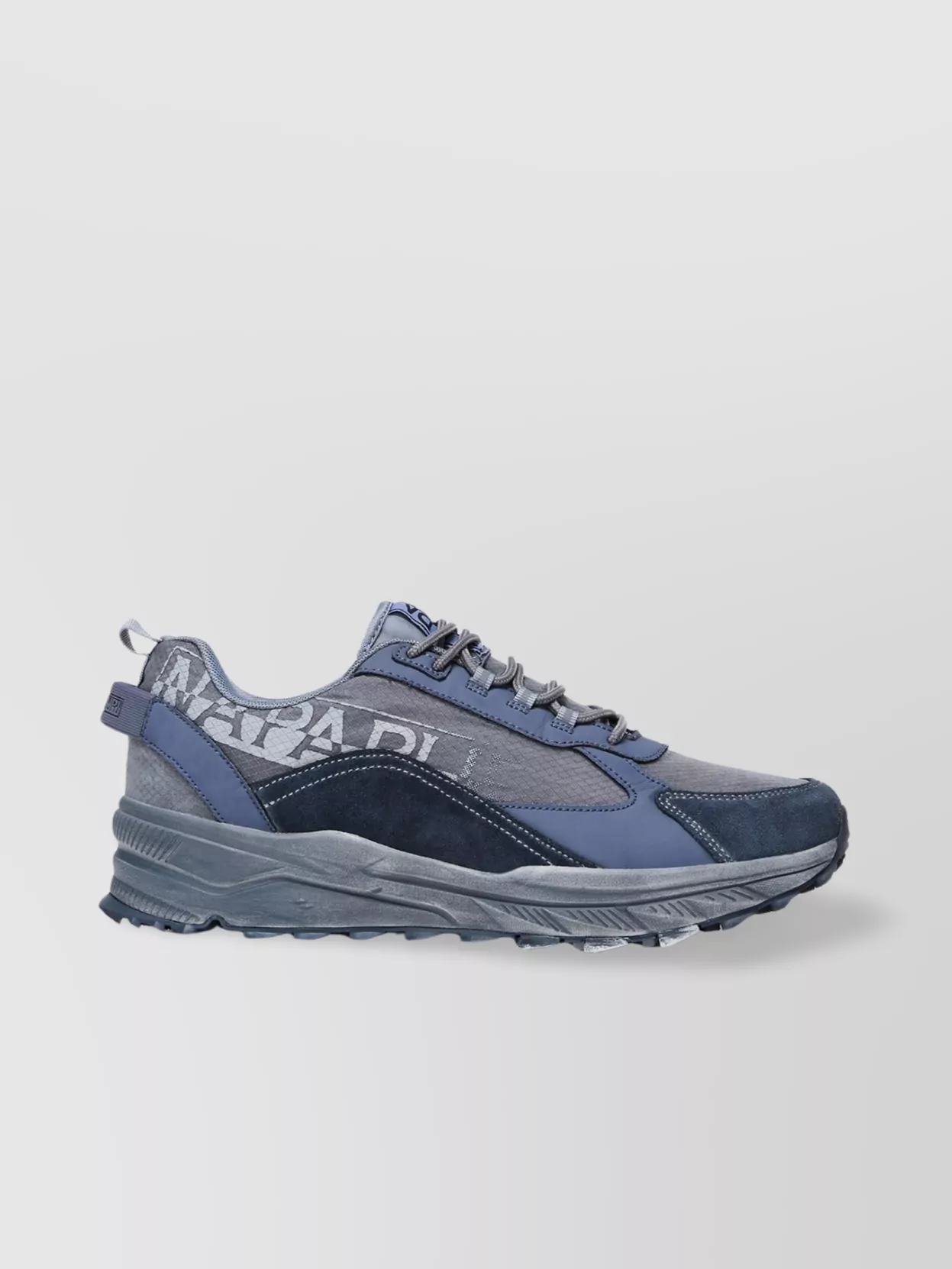 Napapijri Mesh And Suede Sneakers With Textured Sole