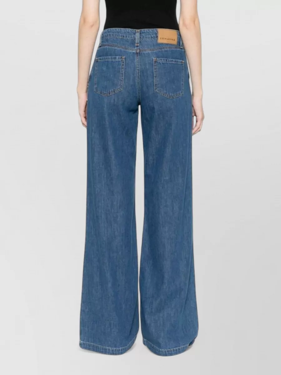 Ermanno Firenze Denim Crystal-Embellished Flared-Leg Jeans
