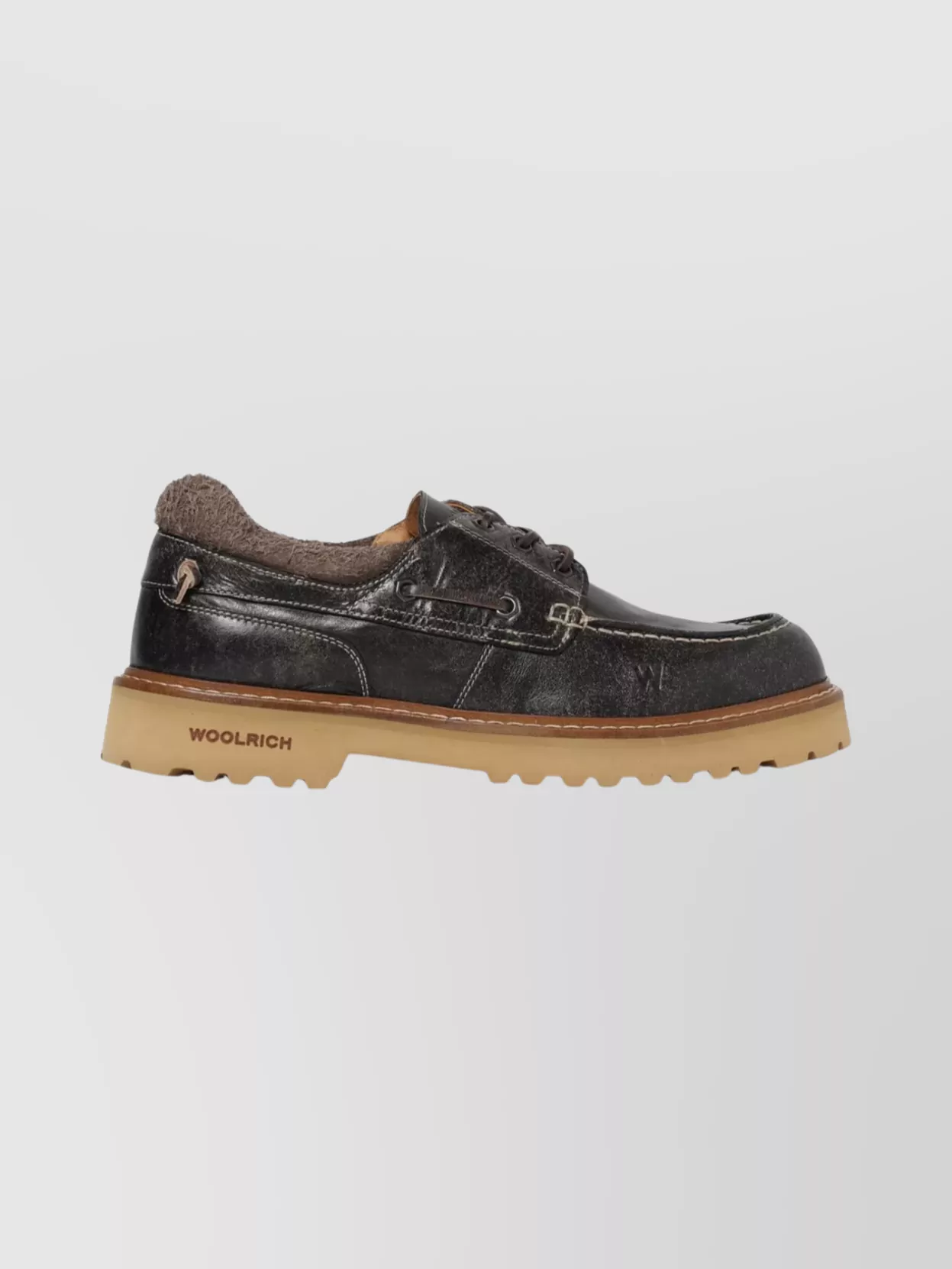 Woolrich Lace-Up Shoes With Contrast Sole And Stitch Detailing